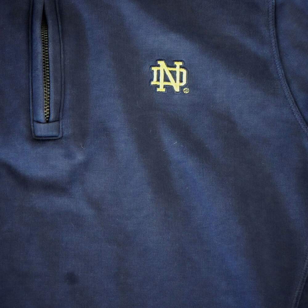 Cutter & Buck Notre Dame Women’s L/S Decatur Pima Half Zip, Size Large - Picture 2 of 6